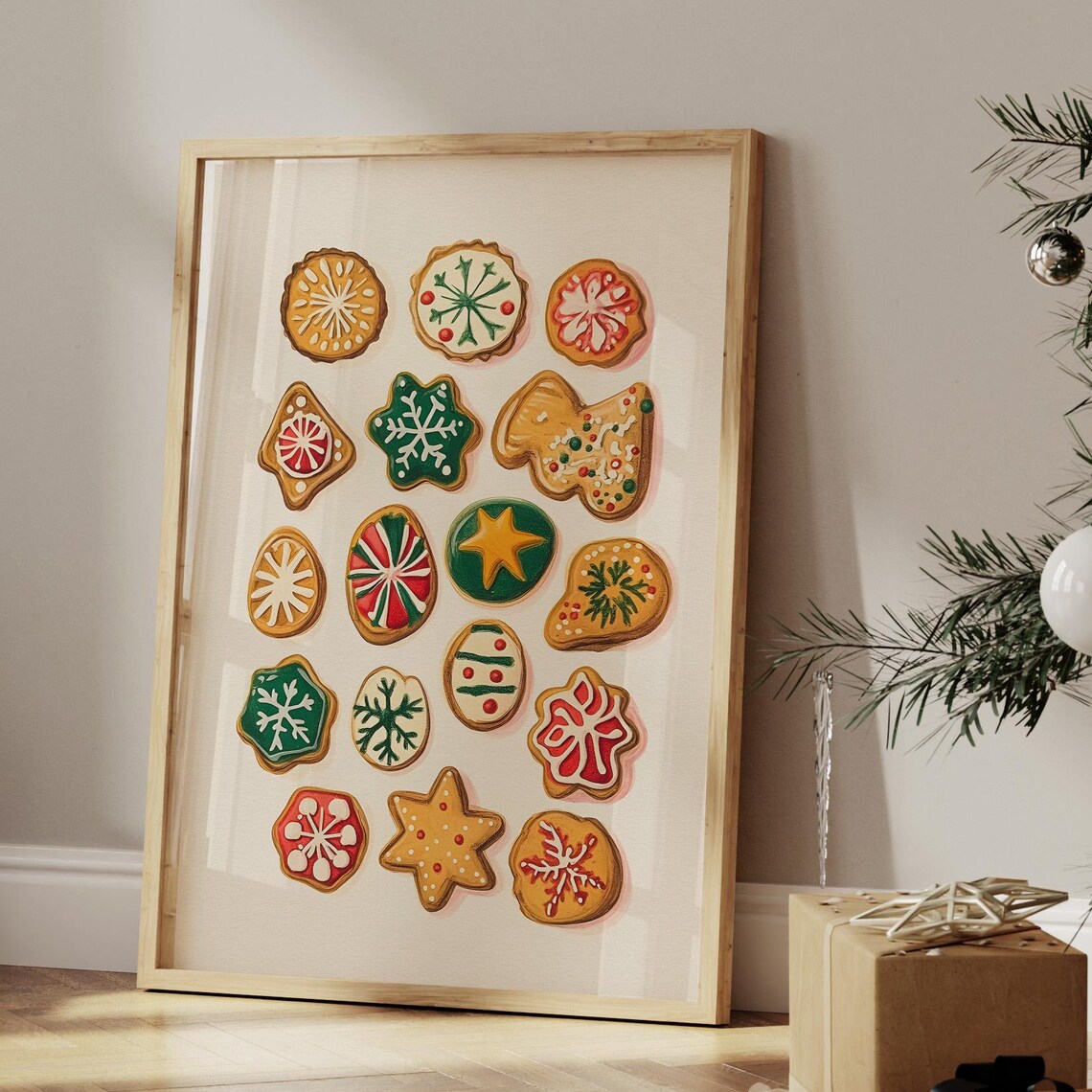 Christmas Cookies Decorated Sugar Cookies Holiday Kitchen Poster