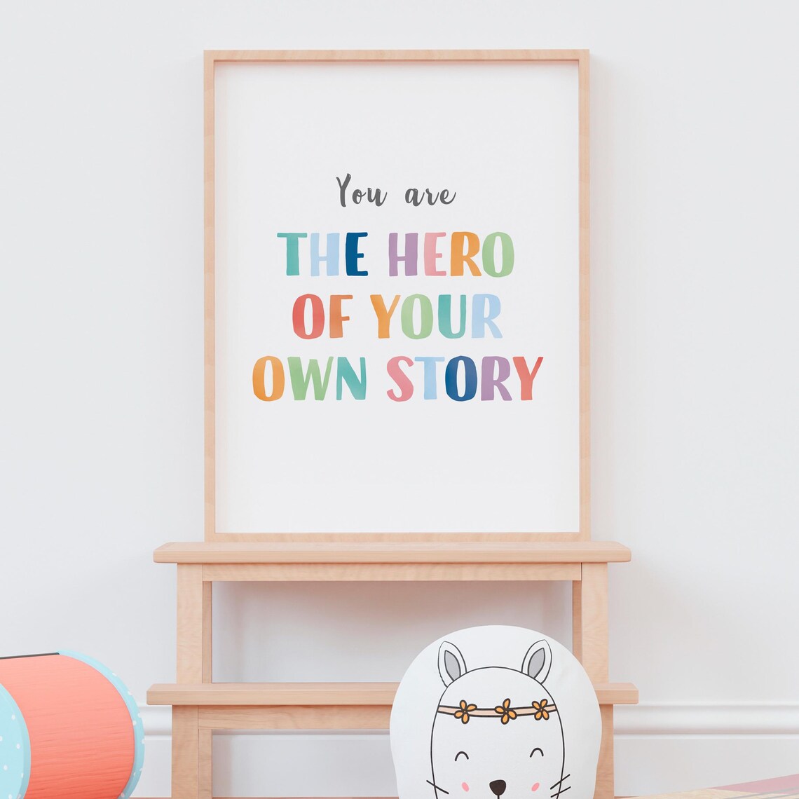 You Are The Hero Of Your Own Story Poster Playroom Wall Decor Motivational Poster Positive Affirmations Playroom Sign - Image 4