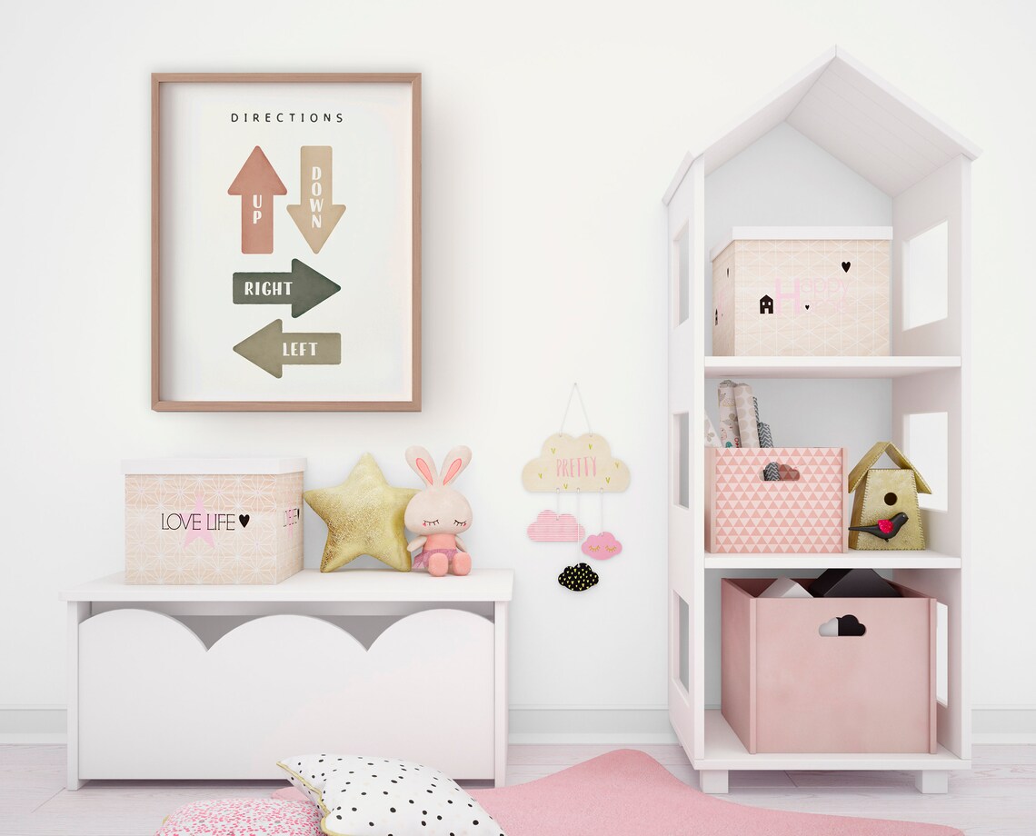 Educational Directions Poster, Neutral Playroom Decor - Image 3