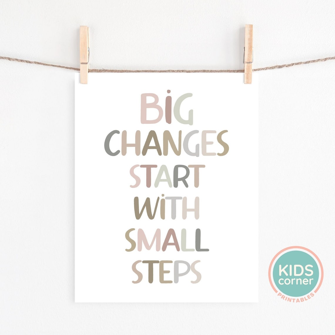 Big Changes Start With Small Steps Growth Mindset Quote Poster - Image 2