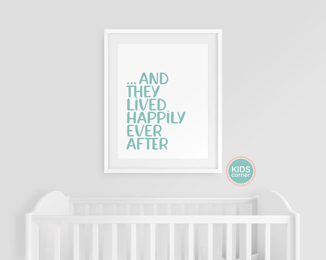 And They Lived Happily Ever After Positive Quote Print - Image 3