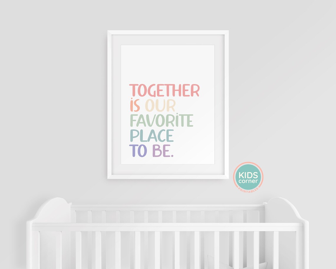 Together Is Our Favorite Place to Be Sweet Family Love Poster - Image 3