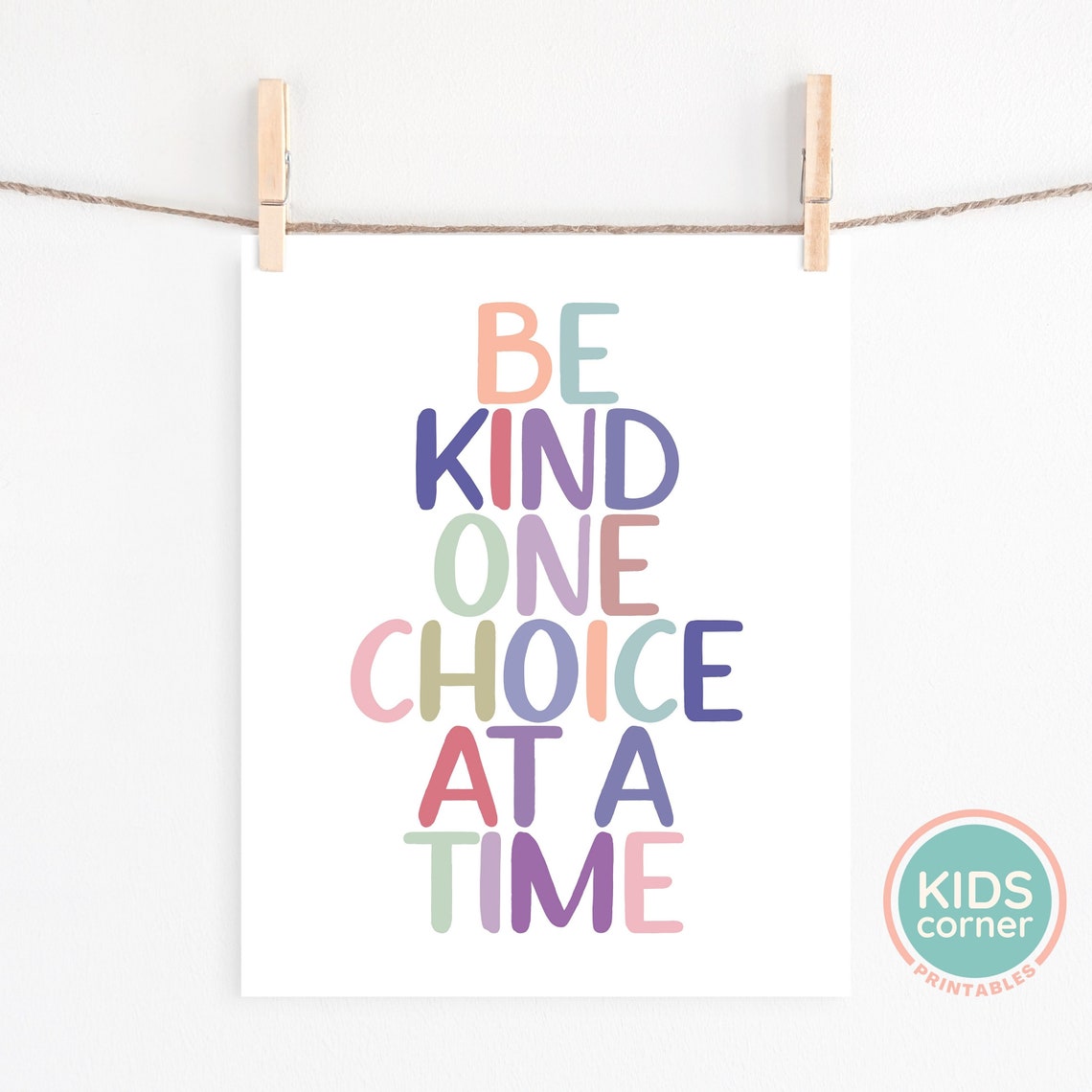 Be Kind One Choice at a Time Colorful Kindness Classroom Poster - Image 2