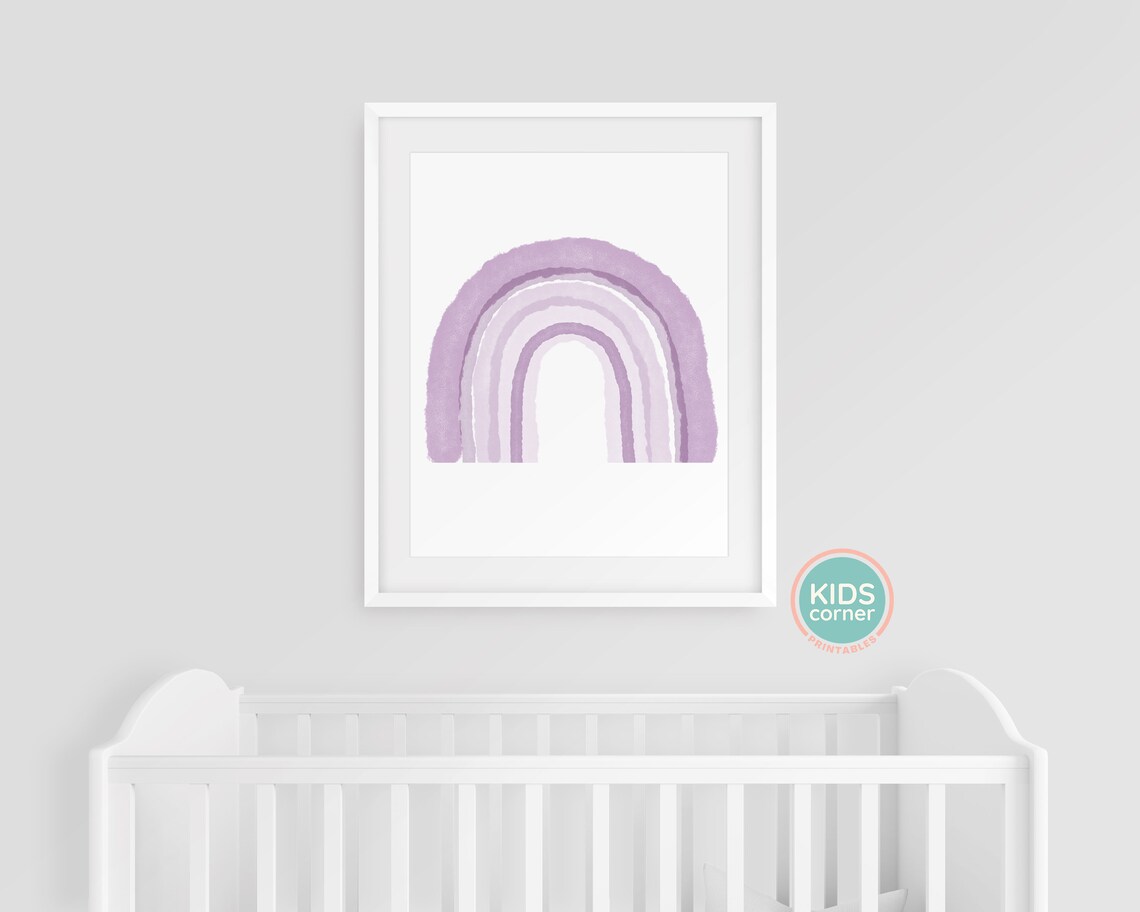Purple Rainbow Art Print, Rainbow Nursery Decor - Image 3