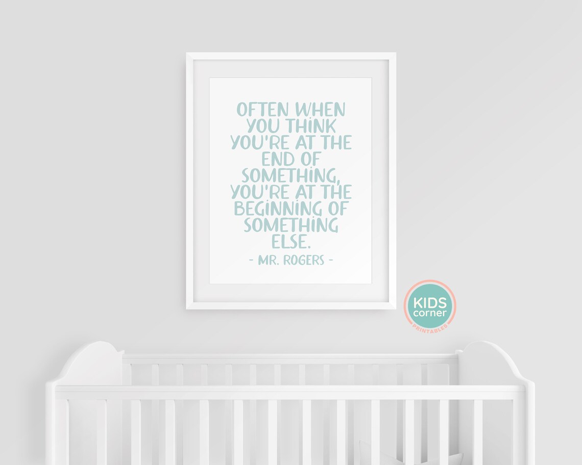 Mr Rogers Quote Art Print, Motivational Typography - Image 3