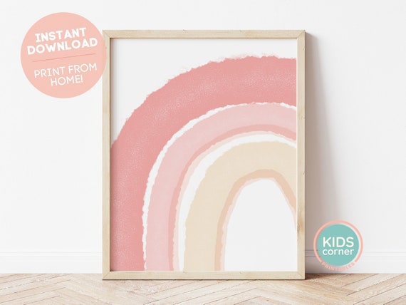 Rainbow Wall Art Rainbow Nursery Decor Instant Rainbow Wall Art Wall Art Girls Room Kids Wall Art