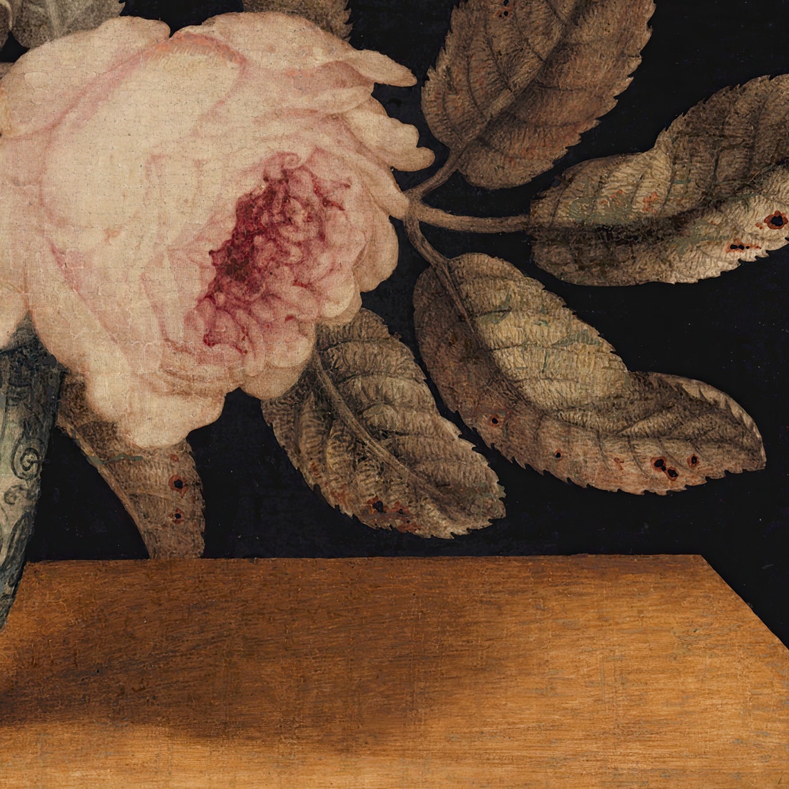 Vintage Moody Still Life Painting Art Dark Floral Print Vintage Vase Of Flowers Painting Antique Wall Art - Image 3