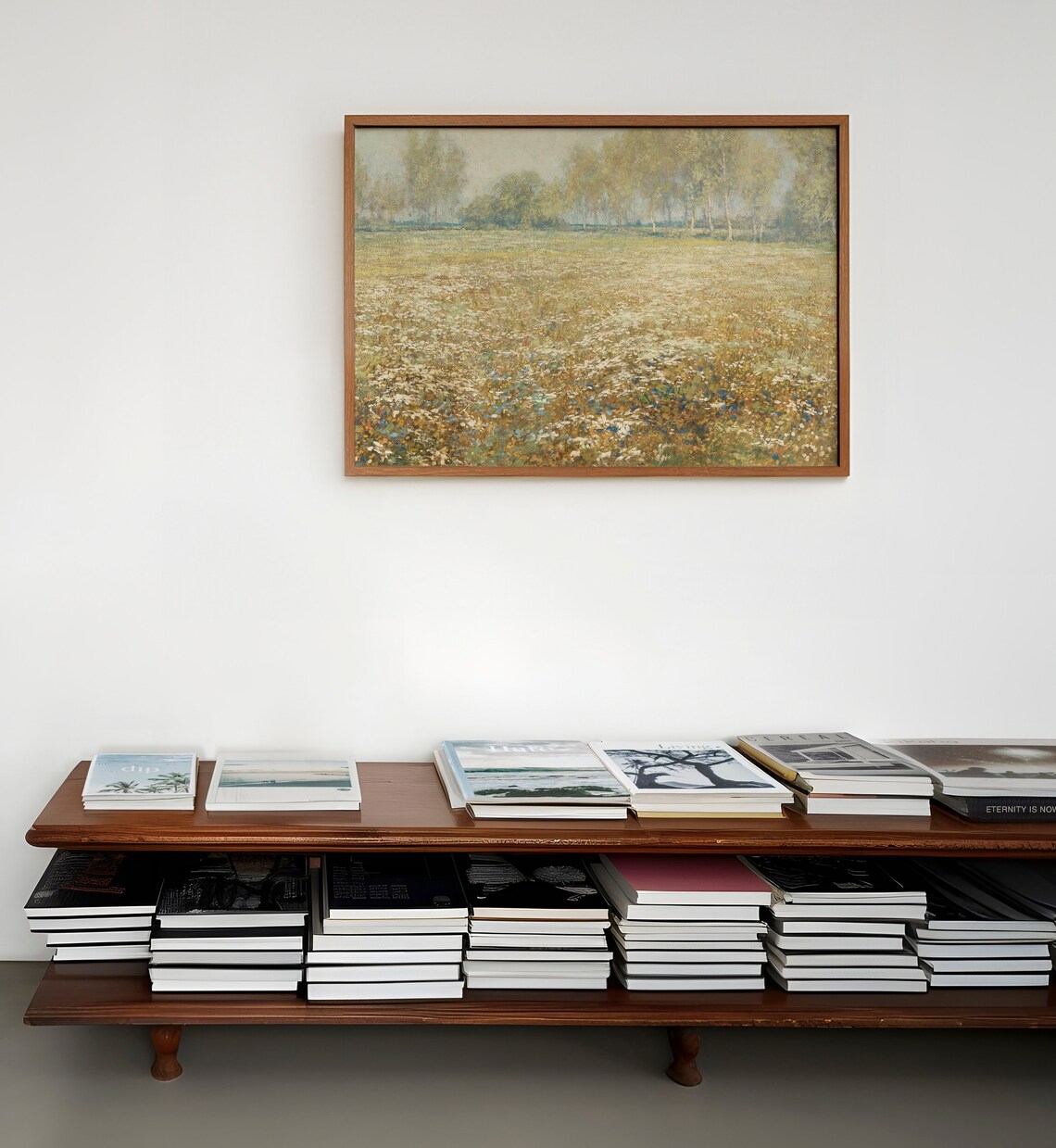 Vintage Wildflower Field Landscape Art Print, Farmhouse - Image 4