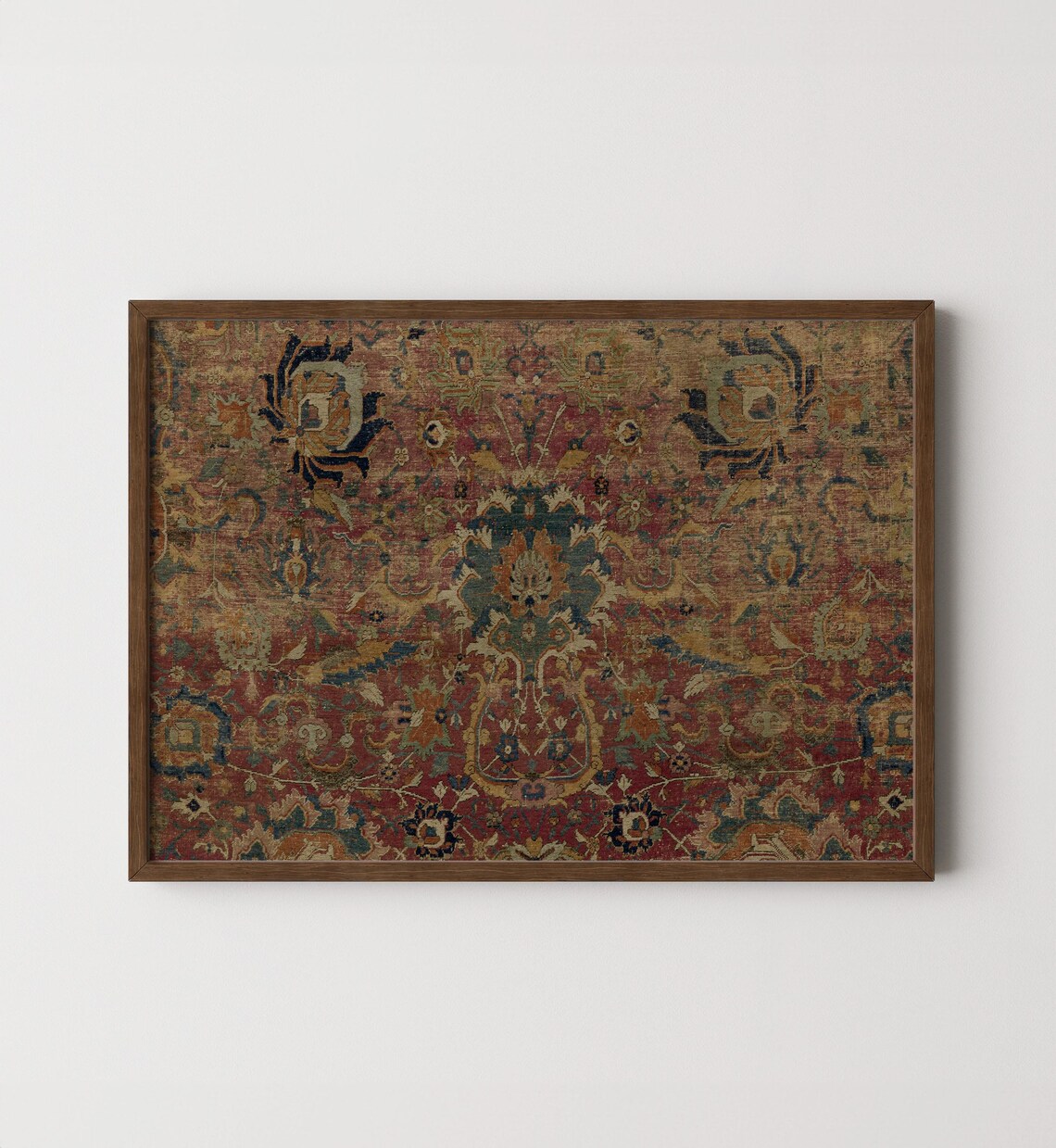 Vintage Dark Tapestry Print, Victorian Textile Art - Image 3