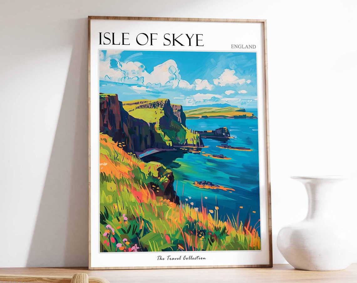Isle Of Skye Poster England Travel Print Isle Of Skye Travel Art Isle Of Skye Wall Art England Travel Isle Of Skye Art