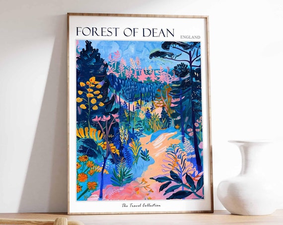 Forest Of Dean Travel Print, England Nature Art