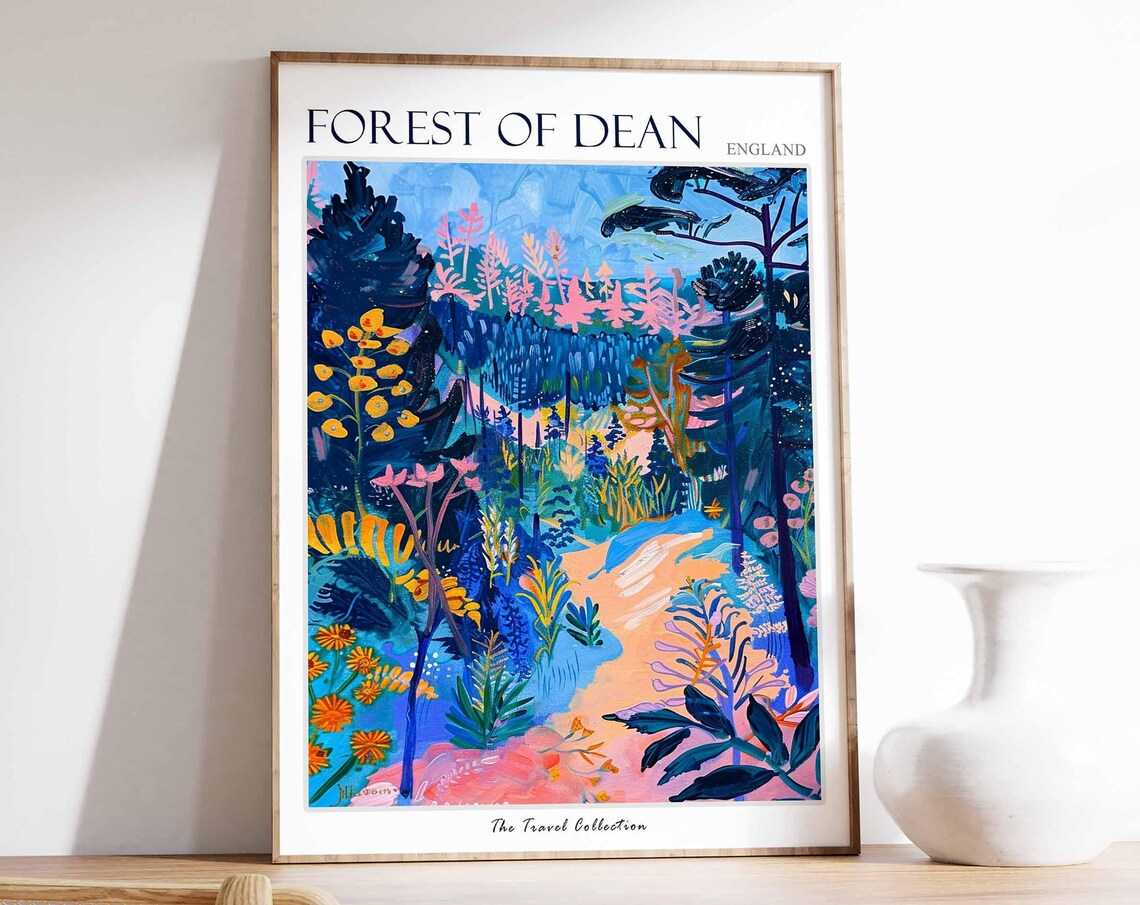 Forest Of Dean Travel Print, England Nature Art