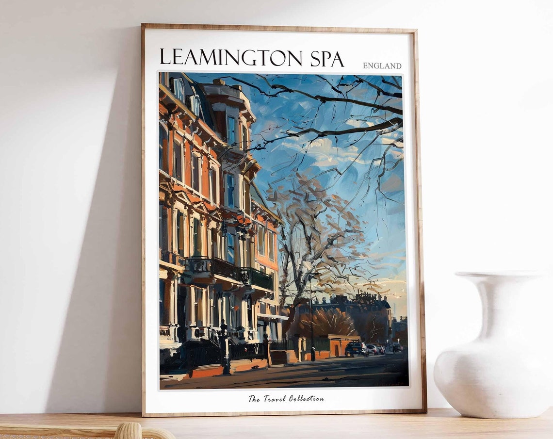 Leamington Spa England Victorian Terraces on a Winter Day Poster