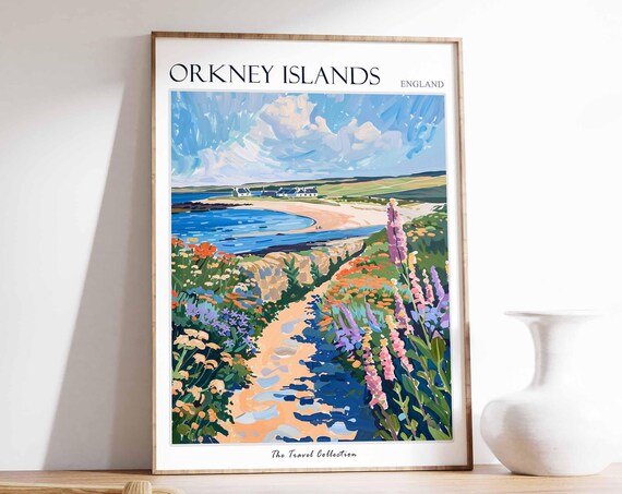 Orkney Islands Poster Scotland Poster Island Poster Scottish Decor Travel Print Wall Art Home Decor Scotland Travel Orkney Scotland