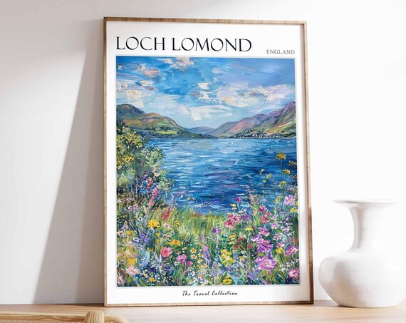Loch Lomond Poster Mountain Poster England Poster Scottish Highlands Poster Scotland Scenery Home Accents English Countryside