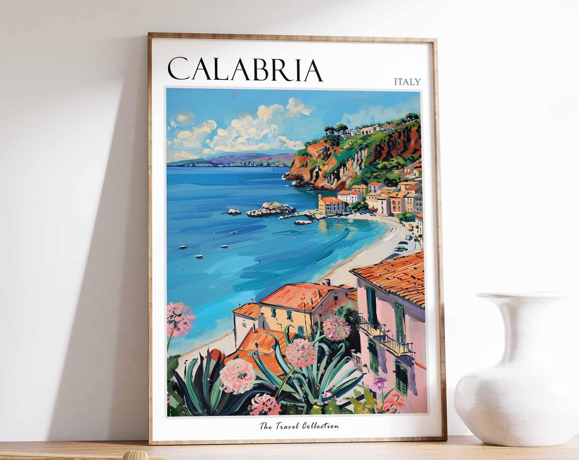Calabria Poster Calabria Travel Print Italy Wall Art Italian Travel Print Italian Decor Calabria Gift Italian Gift