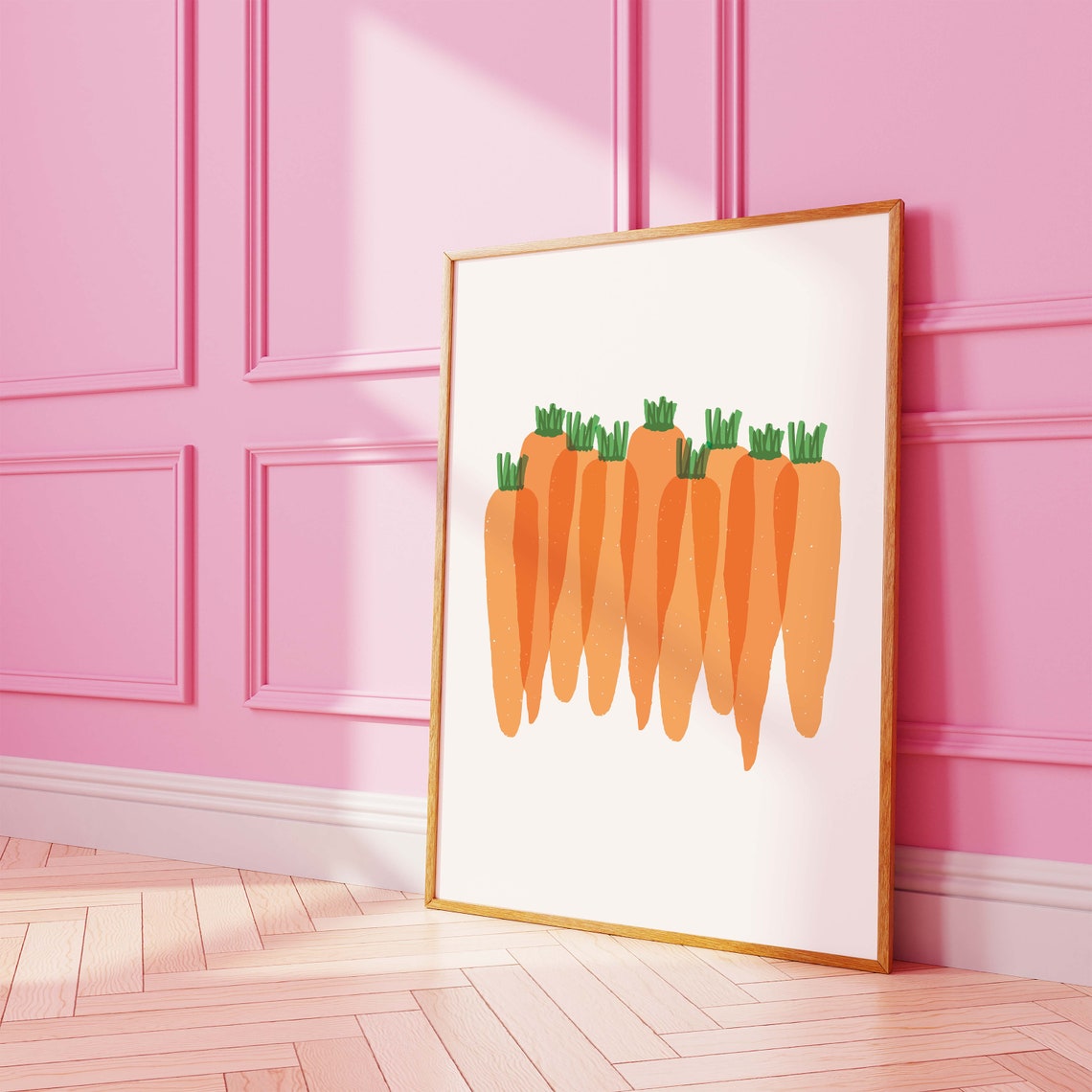 Carrots Print Art Cute Carrot Art Print Food Wall Art Trendy Easter Decor Kitchen Wall Decor - Image 4