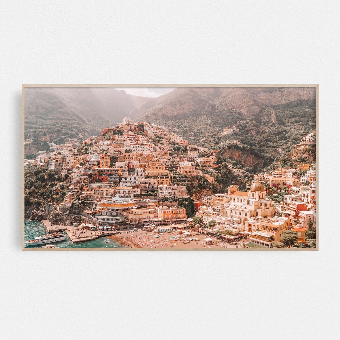 Positano Italy Amalfi Coast Cliffside Town Photography Poster