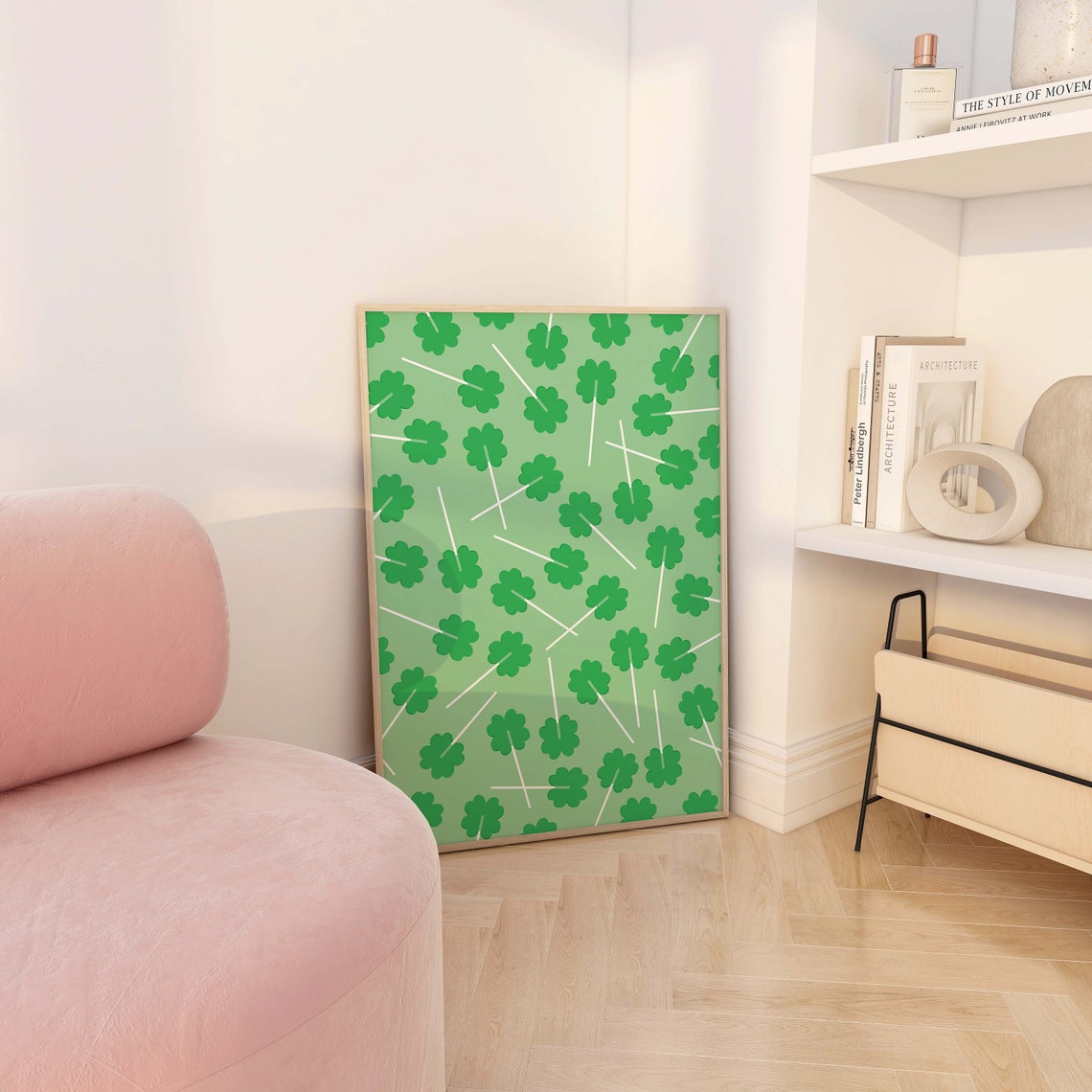 Shamrock Lollipop Green Pattern St Patricks Day Festive Poster - Image 2