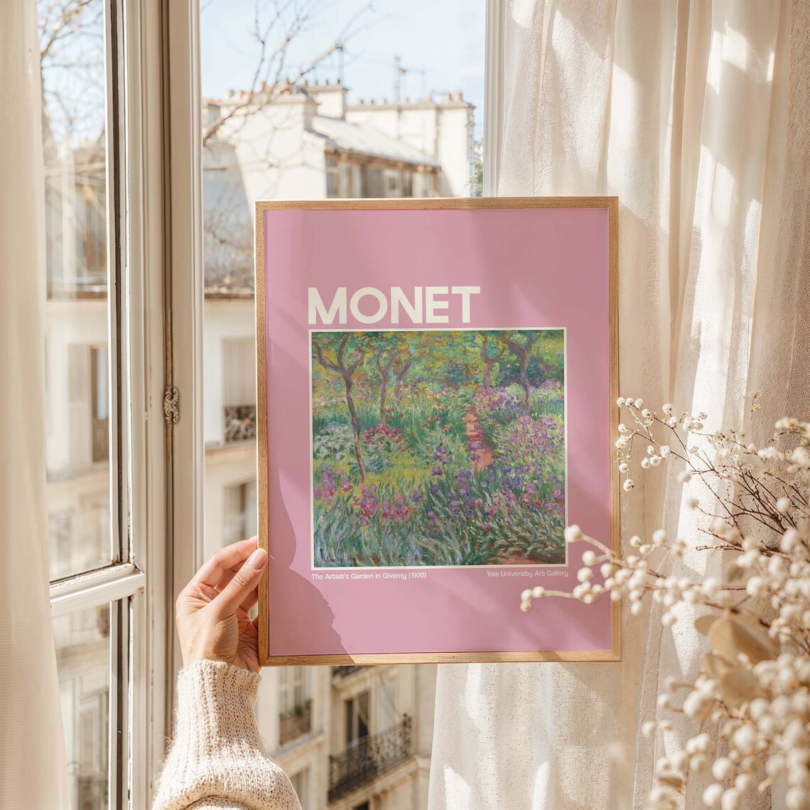 Monet Artists Garden in Giverny Pink Exhibition Poster Yale Art - Image 5