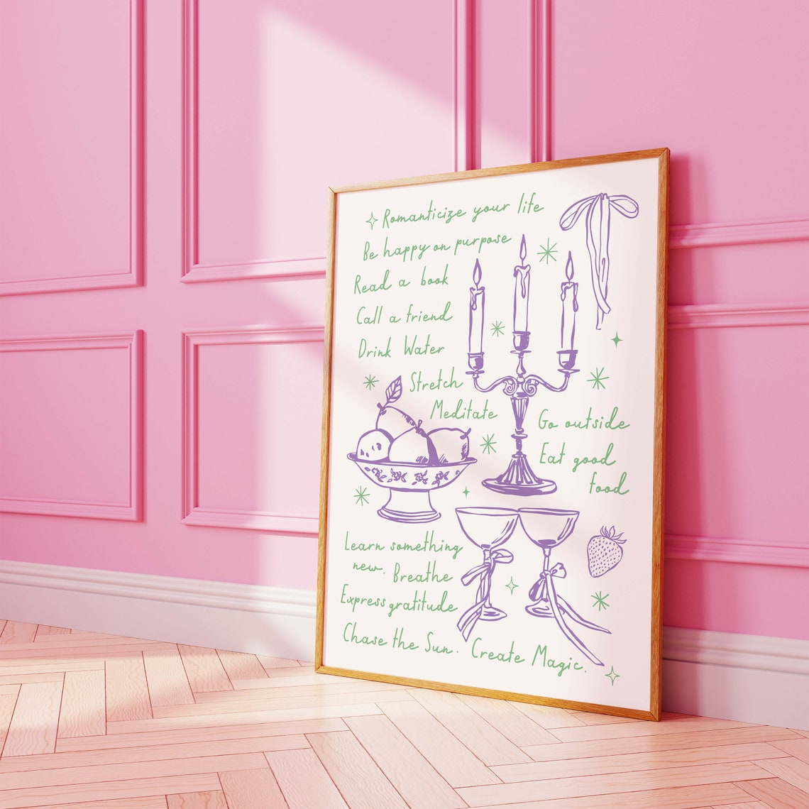 Handdrawn Quote Print Art Cute Illustrations Art Trendy Affirmation Wall Art Positivity Art - Image 2