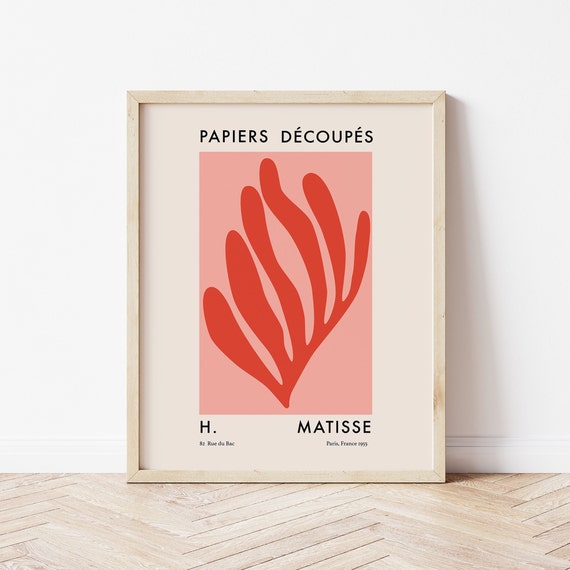 Matisse Exhibition Print Art Paper Cut Outs French Abstract Art Abstract Wall Art Cute Trendy Wall Art