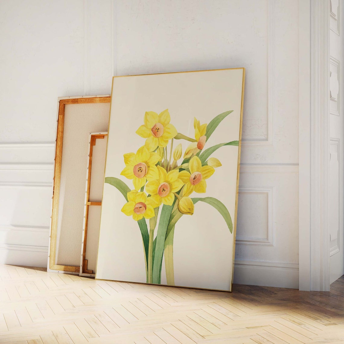 Daffodils Print Art Cute Spring Art Print Yellow Flowers Wall Art Trendy Easter Decor Floral Wall Decor - Image 2