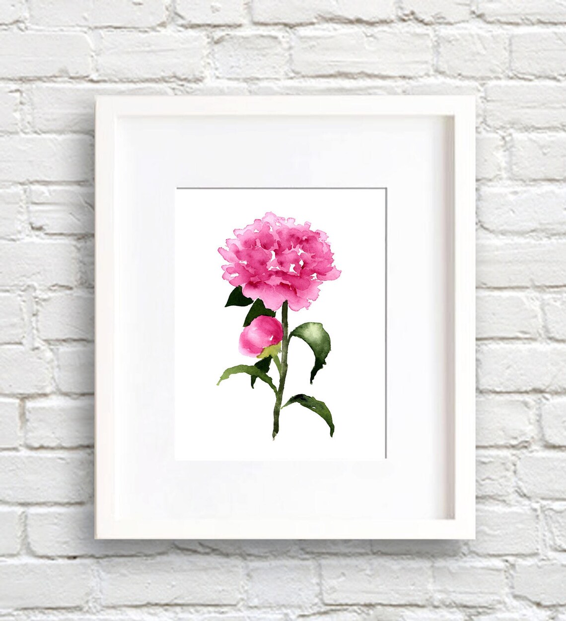 Peony Flower Peonies Floral Watercolor Art Print