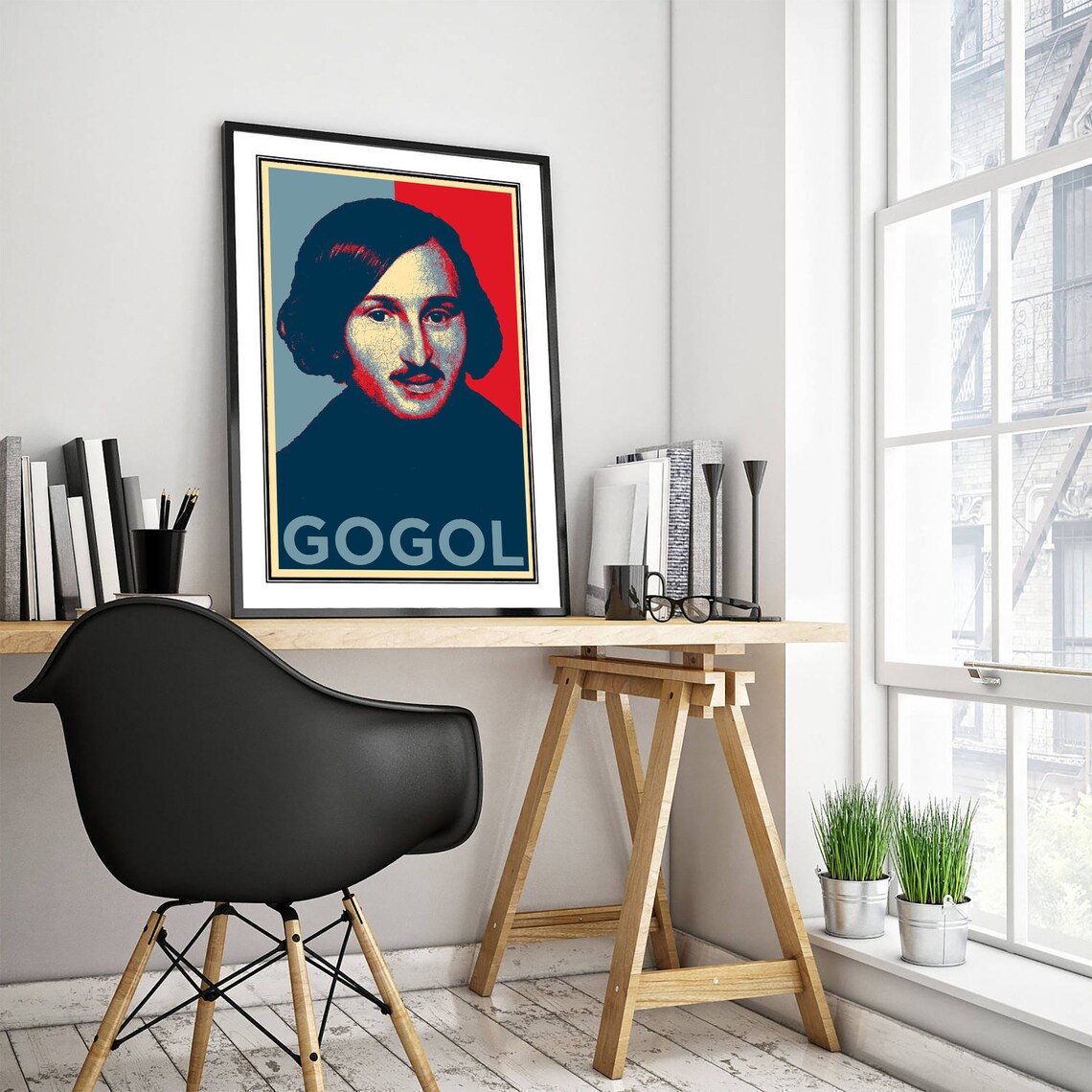 Nikolai Gogol Hope Style Pop Art Portrait Russian Writer Poster - Image 3