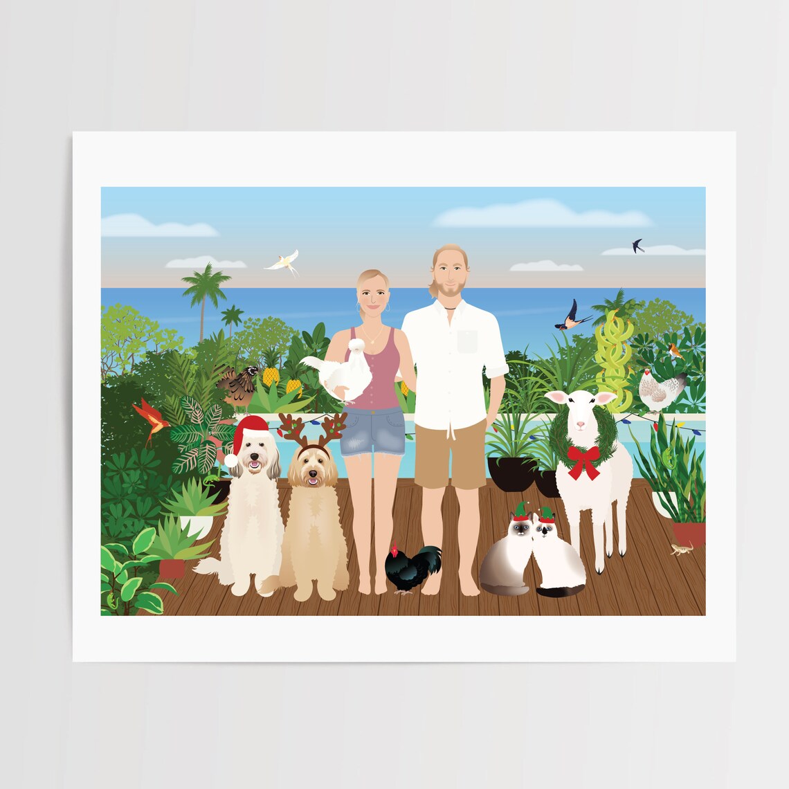 Family Portrait Add A Pet, Pet Portrait - Image 5