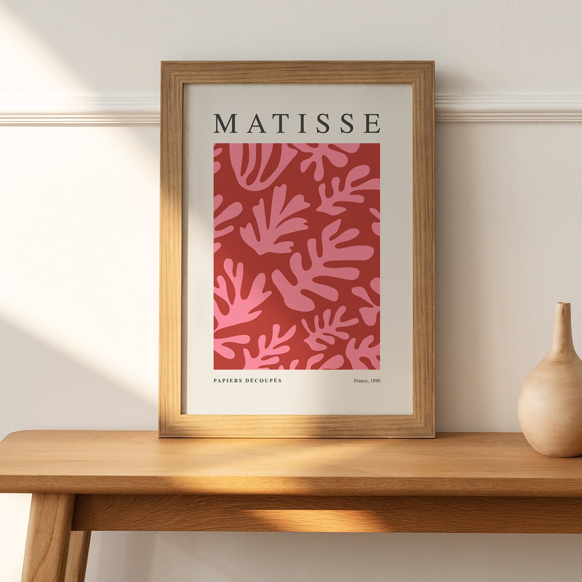 Matisse Papiers Decoupes Pink Coral Red Botanical Style Poster - Image 2