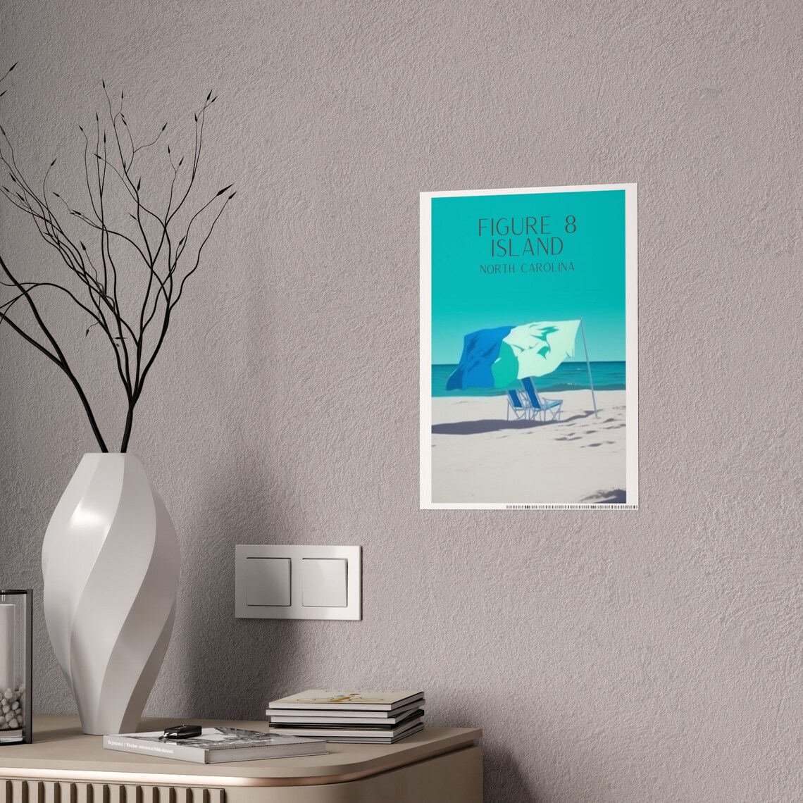 Figure Eight Island - Beach Art Travel Poster - Image 2