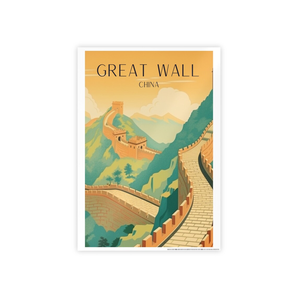 Great Wall Of China Travel Poster, Gift for Any Occasion - Image 4