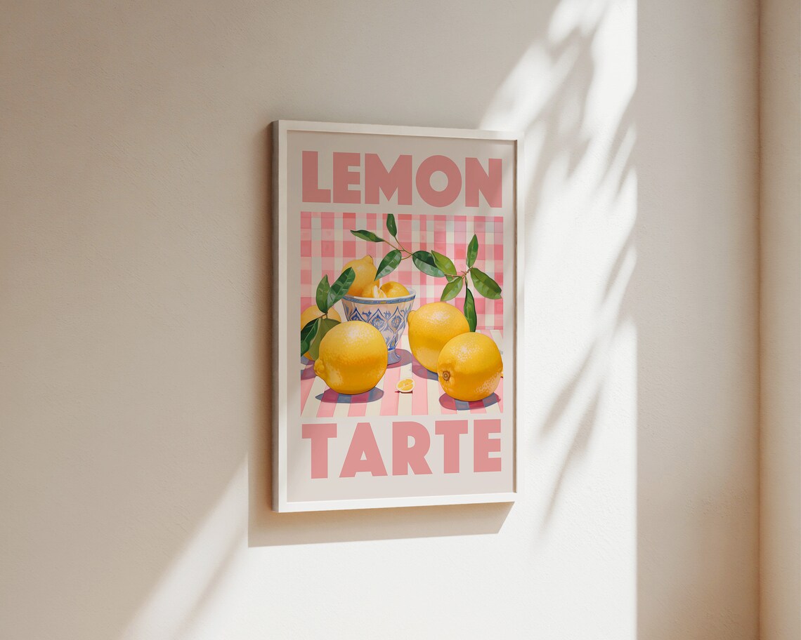 Maximalist Lemon Tart Kitchen Wall Art Print - Image 2
