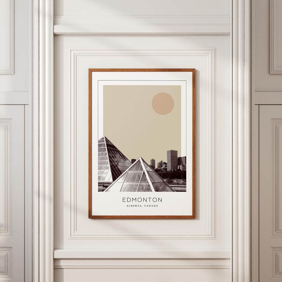 Edmonton Glass Pyramid Conservatory Minimalist Canada City Poster - Image 2