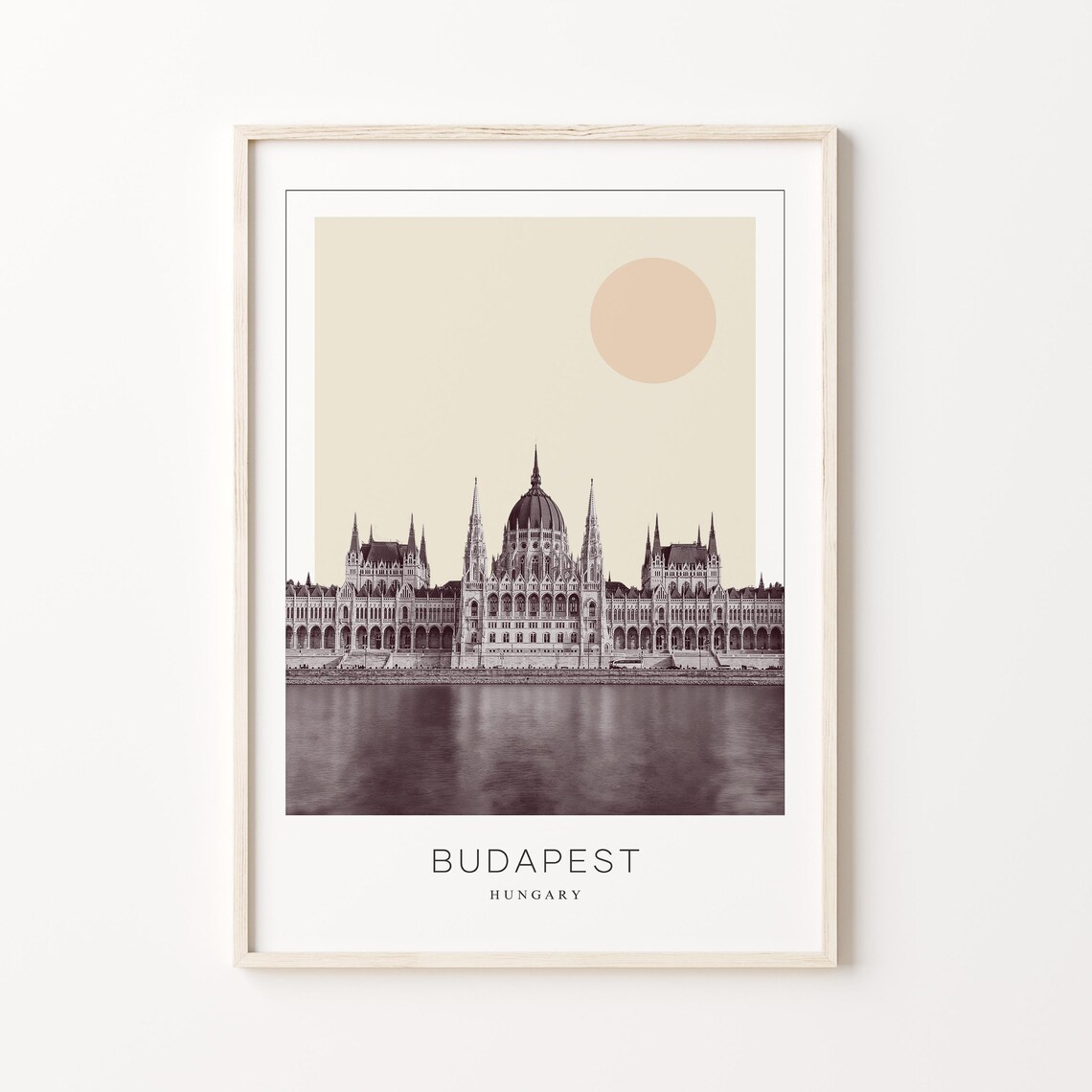 Budapest Minimalistic Travel Poster, Hungary Art Print