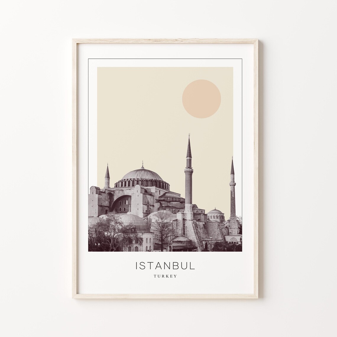 Istanbul Minimalistic Travel Poster, Wall Art Print