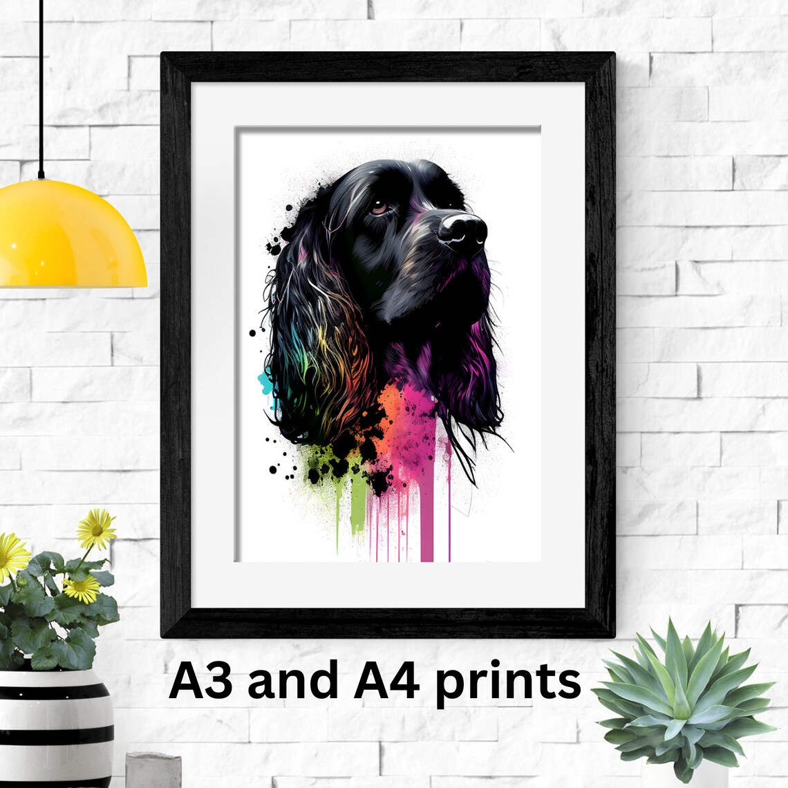 Cocker Spaniel Dreamscape Art Print, Pet Lover Gift