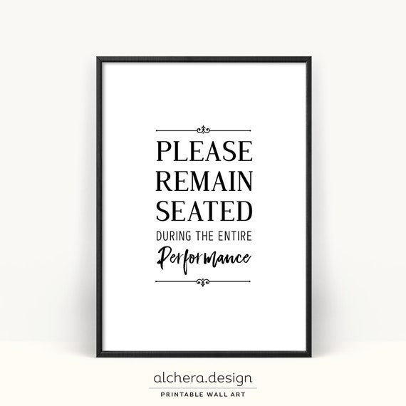 Funny Bathroom Quote Art Print, Minimalist Modern
