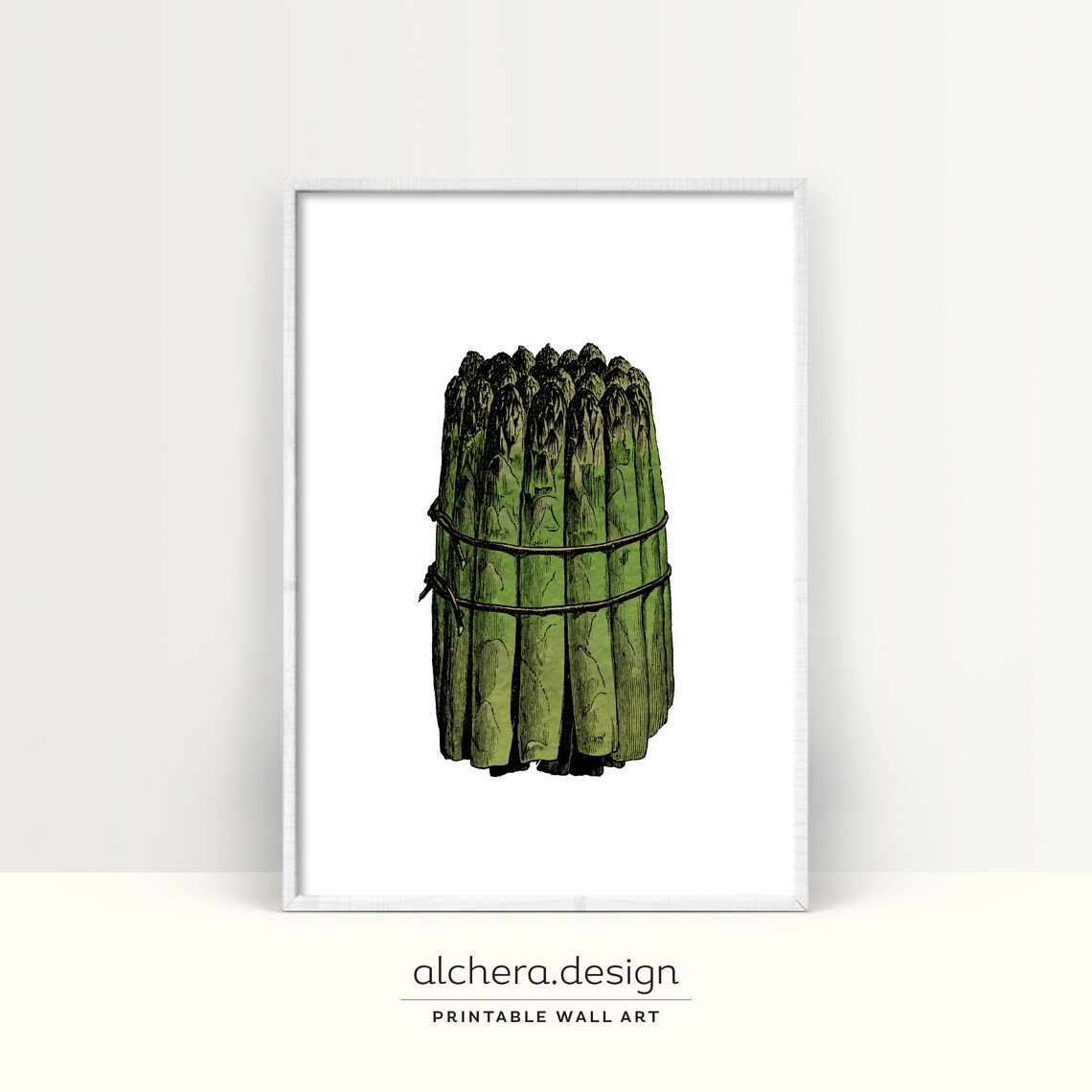 Asparagus Kitchen Art Print, Food and Vegetable Theme