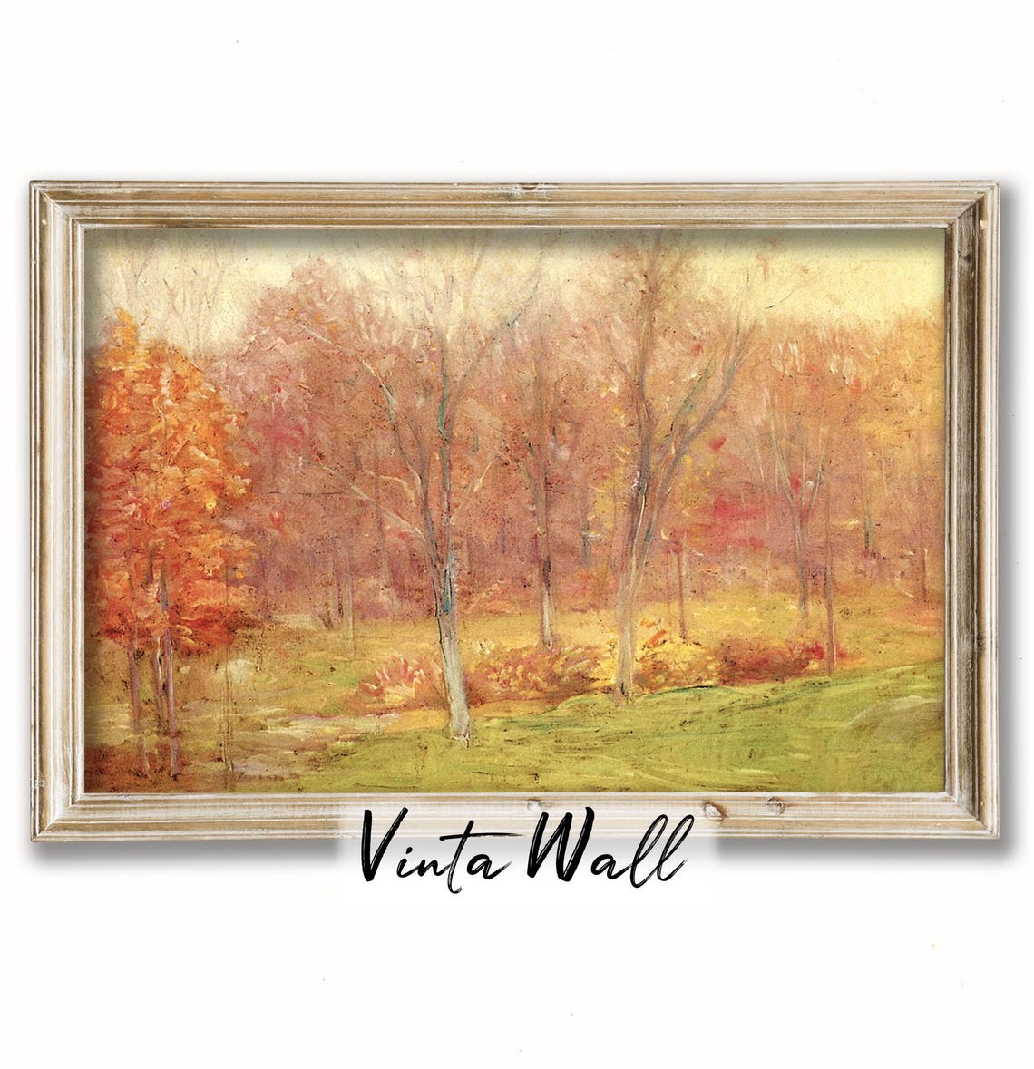 Blushing Autumn Woodland Impressionist Fall Forest Painting Poster