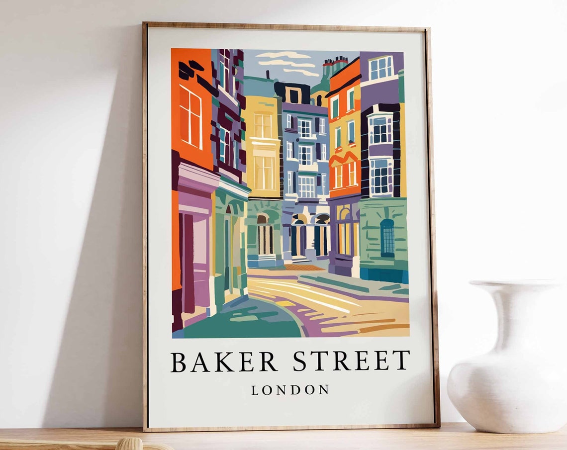 Baker Street Poster London Print London Art London Poster London Travel Print William Morris Print Retro London Art