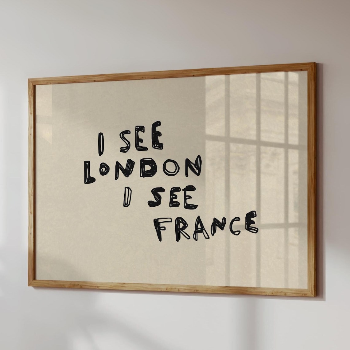 Funny Bathroom Print I See London France Poster