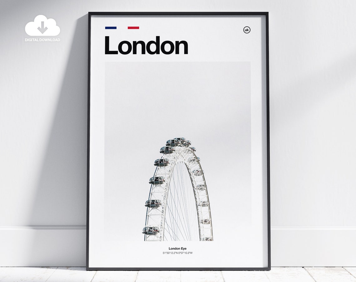 London Print London London Poster London Architecture Poster London Travel Poster London Wall Art Minimalist London Poster
