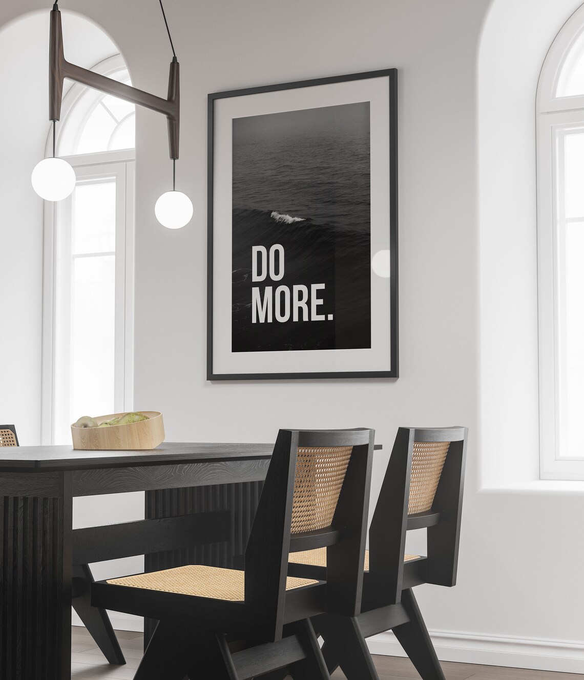 Do More Motivational Quote Over Dark Ocean Wave Photo Wall Poster - Image 7