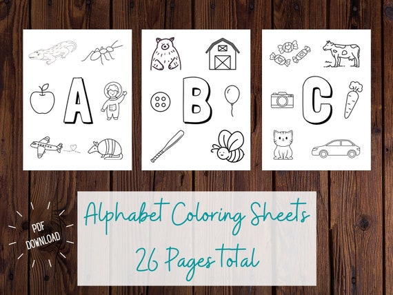 Alphabet Coloring Sheets, Kids Learning