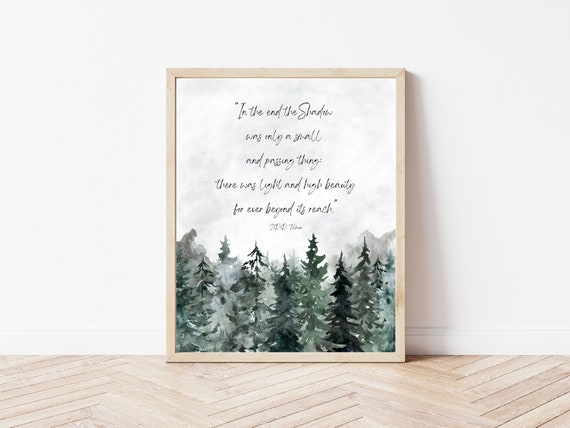 J.R.R. Tolkien Quote Art Print, Motivational Typography