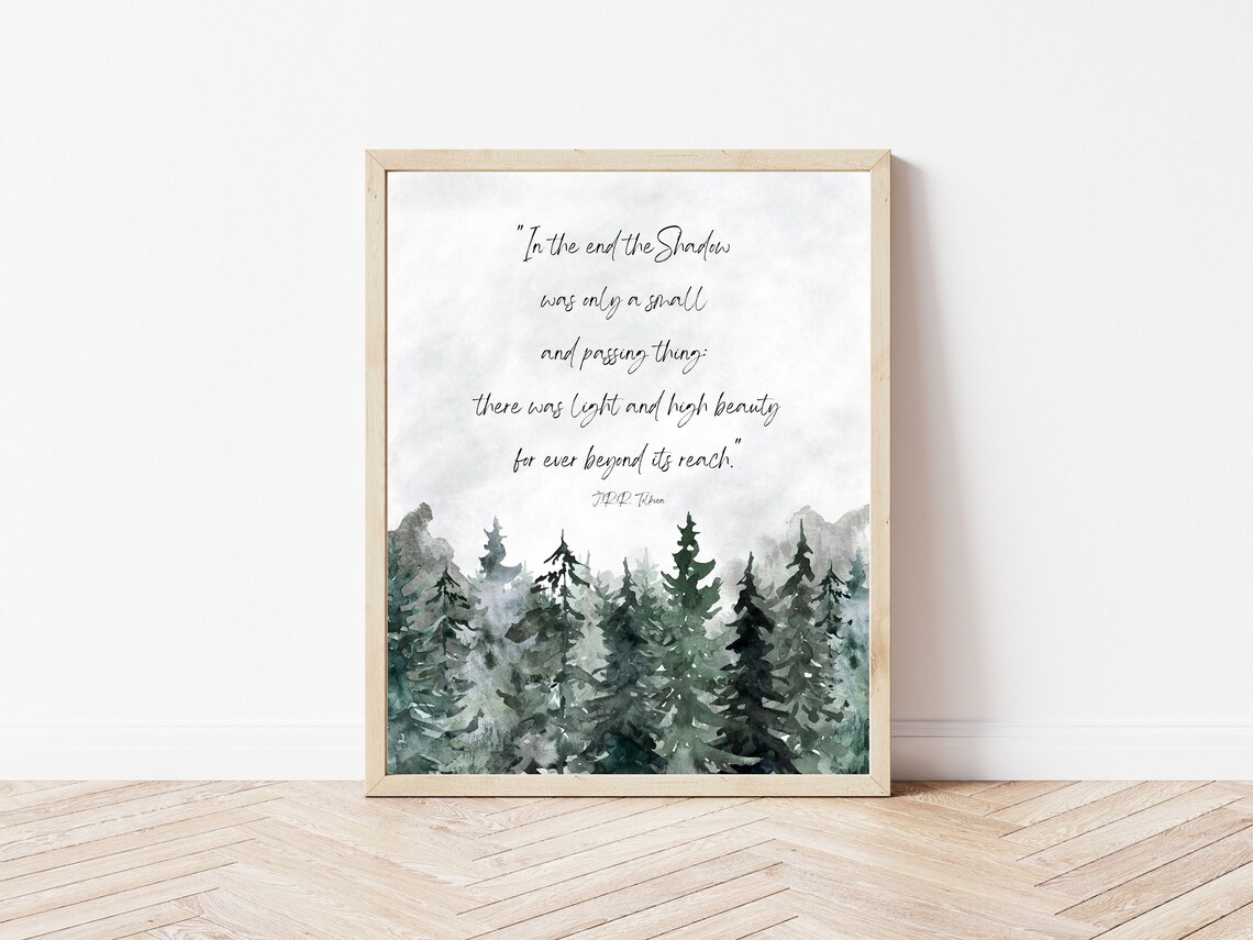 J.R.R. Tolkien Quote Art Print, Motivational Typography