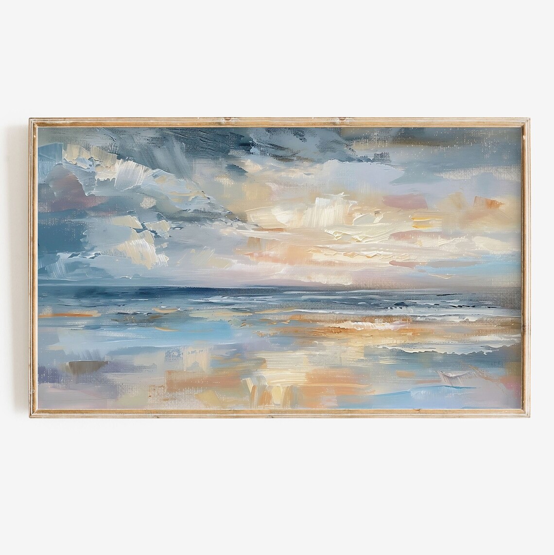 Coastal Summer Abstract Ocean Sunset Seascape Art Print