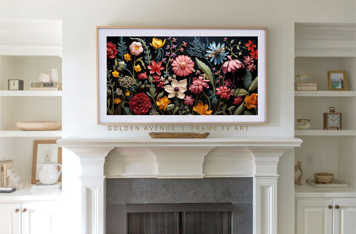 Wildflowers Butterfly Garden Spring Botanical Art Print - Image 3